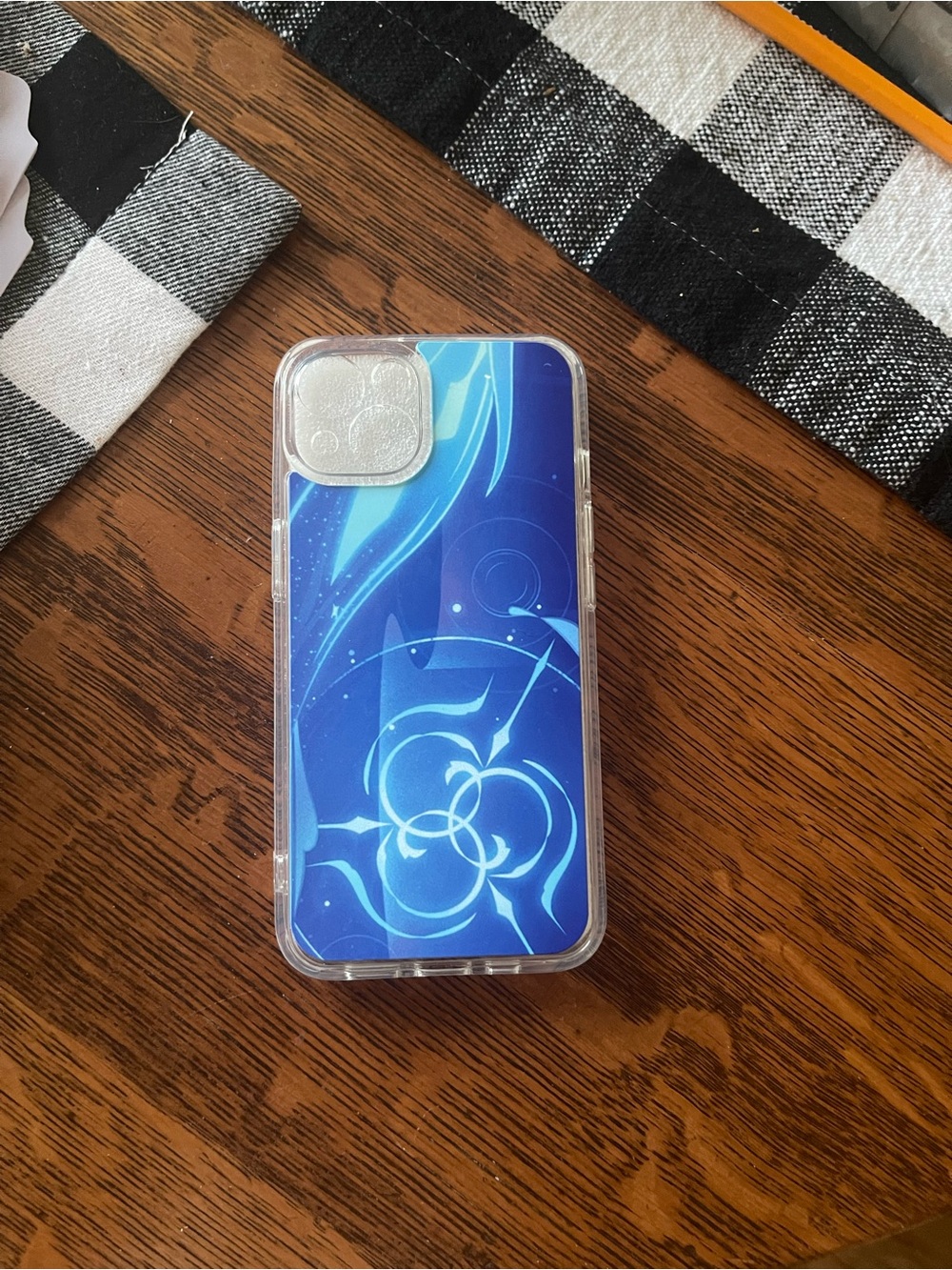 New iPhone 13 Case “Neuvillette: Surge” name card design from Genshin Impact.